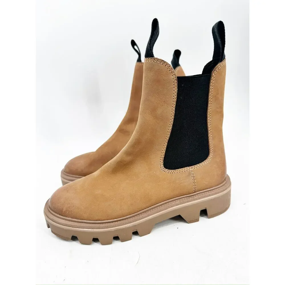 Rag & Bone Quest Tan Suede Leather Chelsea Boots‎ Size 35